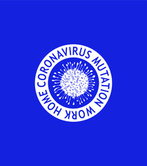 Coronavirus mutation types a b c graphic design vector art