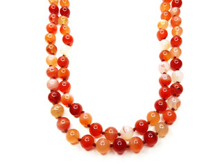 fashion beads necklace jewelry with semigem crystals carnelian