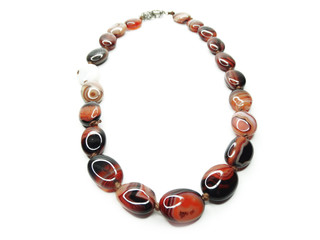 fashion beads necklace jewelry with semigem crystals carnelian