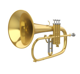Obraz premium Flugelhorn Isolated