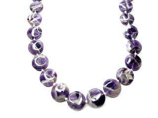 fashion beads necklace jewelry with semigem crystals amethyst