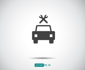 Car service icon, Auto Repair, Flat Maintenance logo design Vector illustration