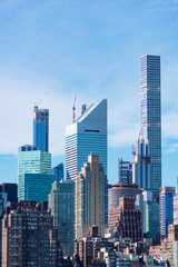 Fototapeta na wymiar Midtown Manhattan Skyline with Tall Modern Skyscrapers in New York City