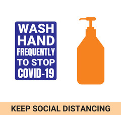 Very Useful Editable Covid-19 Hand Wash Icon.