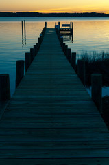 dock at sunrise