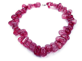 fashion beads necklace jewelry with semigem crystals tourmaline