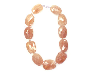 fashion beads necklace jewelry with semigem crystals quartz