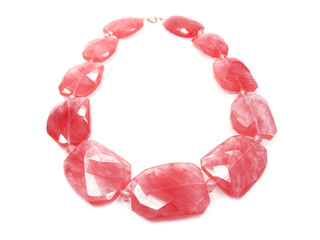 fashion beads necklace jewelry with semigem crystals quartz