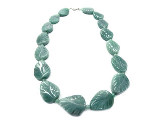 fashion beads necklace jewelry with semigem crystals jade