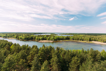 Fototapeta na wymiar Blick über den Senftenberger See in Brandenburg, Deutschland