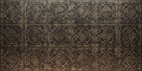 Vintage decorative pattern. 3D rendering.