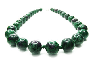 fashion beads necklace jewelry with semigem crystals zoisite