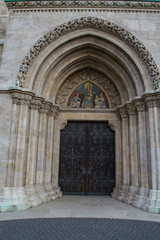 Fototapeta na wymiar Matyasha Church - a Catholic church in Budapest, part of the Buda Castle complex