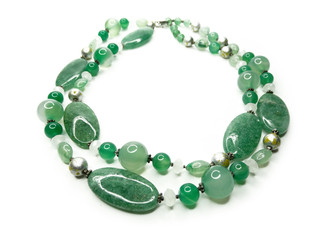 fashion beads necklace jewelry with semigem crystals avanturine