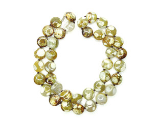 fashion beads necklace jewelry with semigem crystals agate