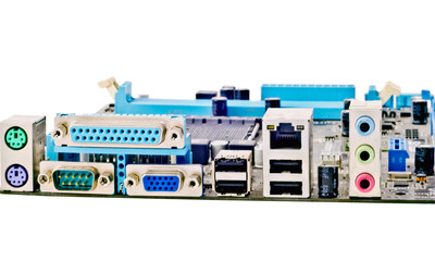 Motherboard, detail, technology, digital, white background
