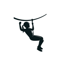 Ziplining Girl Vector © Art 27