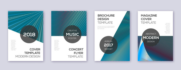 Modern brochure design template set. Red abstract 