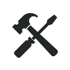 Screwdriver and Hammer Vector