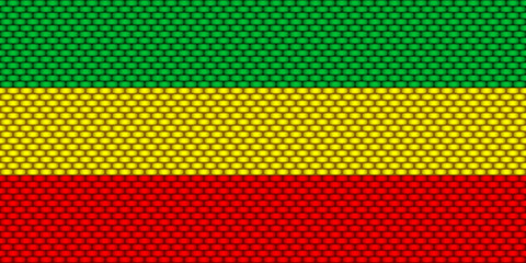 Rasta seamless pattern. Rastafarian horizontal flag, vector illustartion