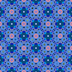 Gorgeous ornamental pattern with colorful background