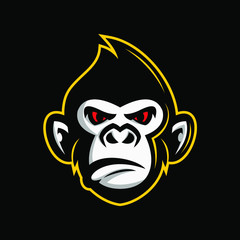 Monkey Head Mascot Logo