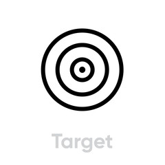 Target icon. Editable line vector.