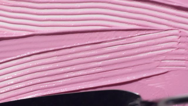 liquid blush creamy blush texture smoothed by steel spatula from smooth to stripe texture