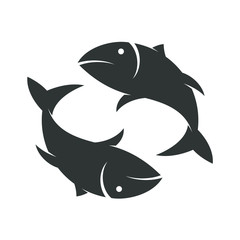 Double Fish Icon Vector