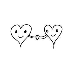 cartoon vector hand drawn on white background