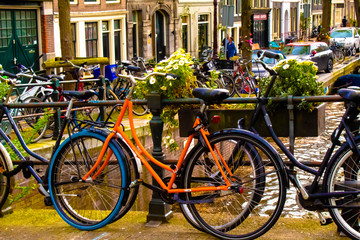 Fototapeta na wymiar Colorful bicycles