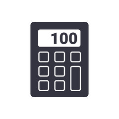 Calculator icon vector. Savings, finances sign isolated on white, economy concept, Trendy Flat style for graphic design, Web site