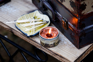 Candele utilizzate per decorare un evento speciale