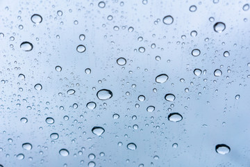 Rainwater on the windshield, background concept.