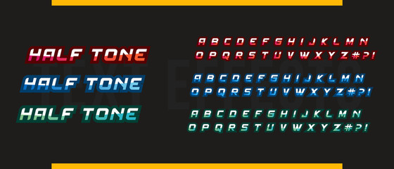 Naklejka premium Half Tone Gradient Text Effect For Headlines