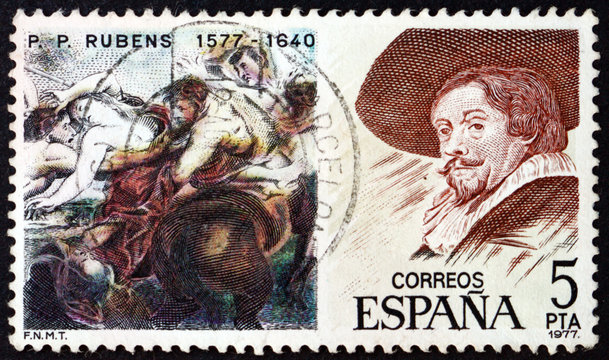 Postage stamp Spain 1978 rape, painting by Rubens