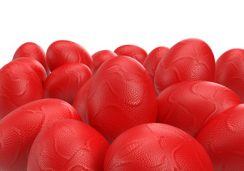 3d illustration of textured easter eggs