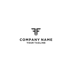 FF Letter Logo Design Template Vector