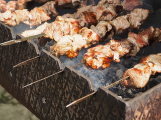 Meat that is prepared on open fire