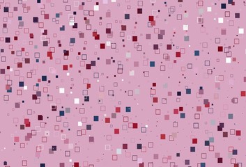 Light Blue, Red vector pattern with crystals, rectangles.