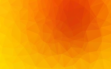 Light Yellow, Orange vector polygonal background. A sample with polygonal shapes. The best triangular design for your business.