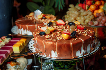 cakes at the event, buffet, catering