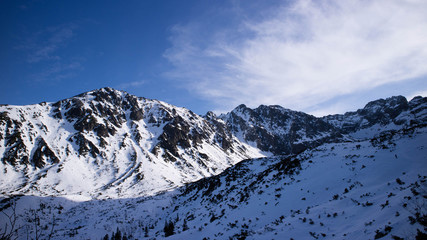 Fototapeta na wymiar Zima w Tatrach na Hali Gąsinicowej