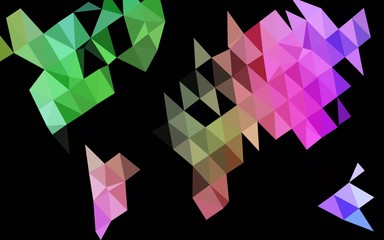 Light Multicolor, Rainbow vector polygon abstract background. Shining illustration, which consist of triangles. Elegant pattern for a brand book.