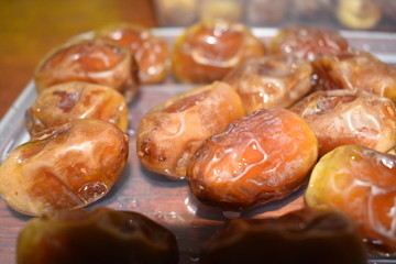 closeup view of fresh dates.