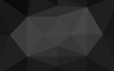 Dark Silver, Gray vector triangle mosaic texture. A sample with polygonal shapes. Completely new template for your business design.