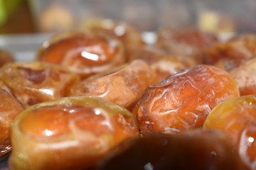 closeup view of fresh dates.