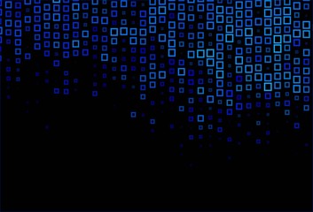 Dark BLUE vector pattern in square style.