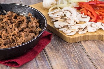 Mexican cuisine.  Carnitas de Res.