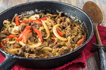 Mexican cuisine.  Carnitas de Res.